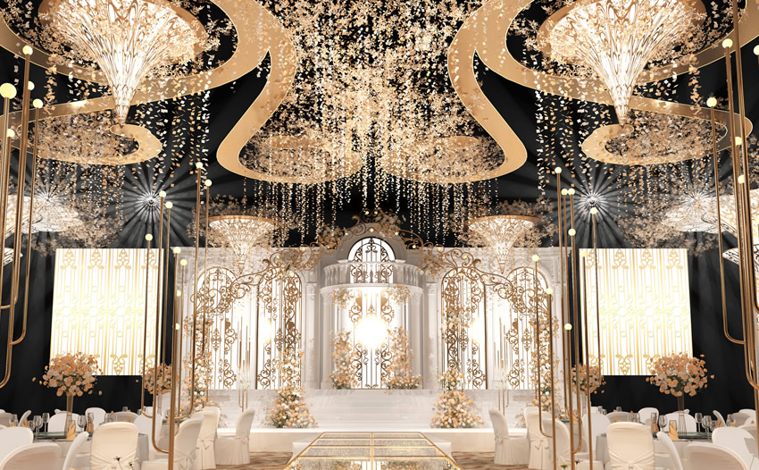 安福花木兰喜事汇金色大厅效果展示